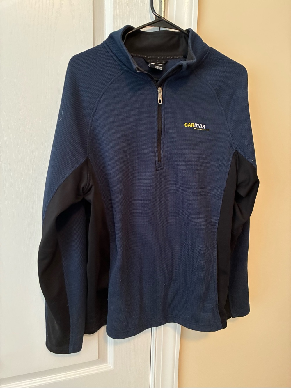 Spyder Men’s Navy and Black Quarter-Zip Sweater